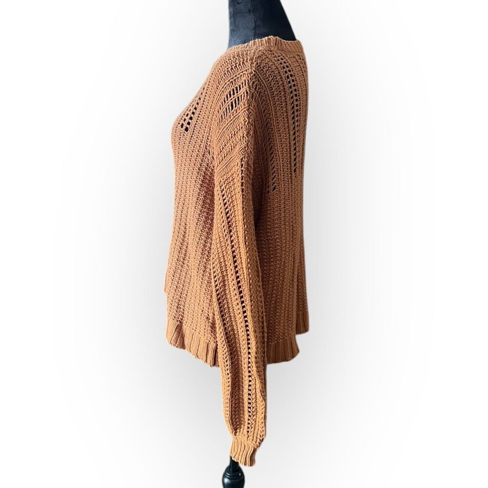 American Eagle Outfitters Women's Gold Chunky Knit Drop Shoulder Sweater Size S - Picture 4 of 13